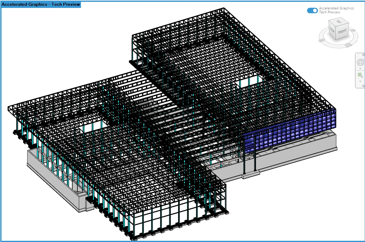 Building information model of a structural frame