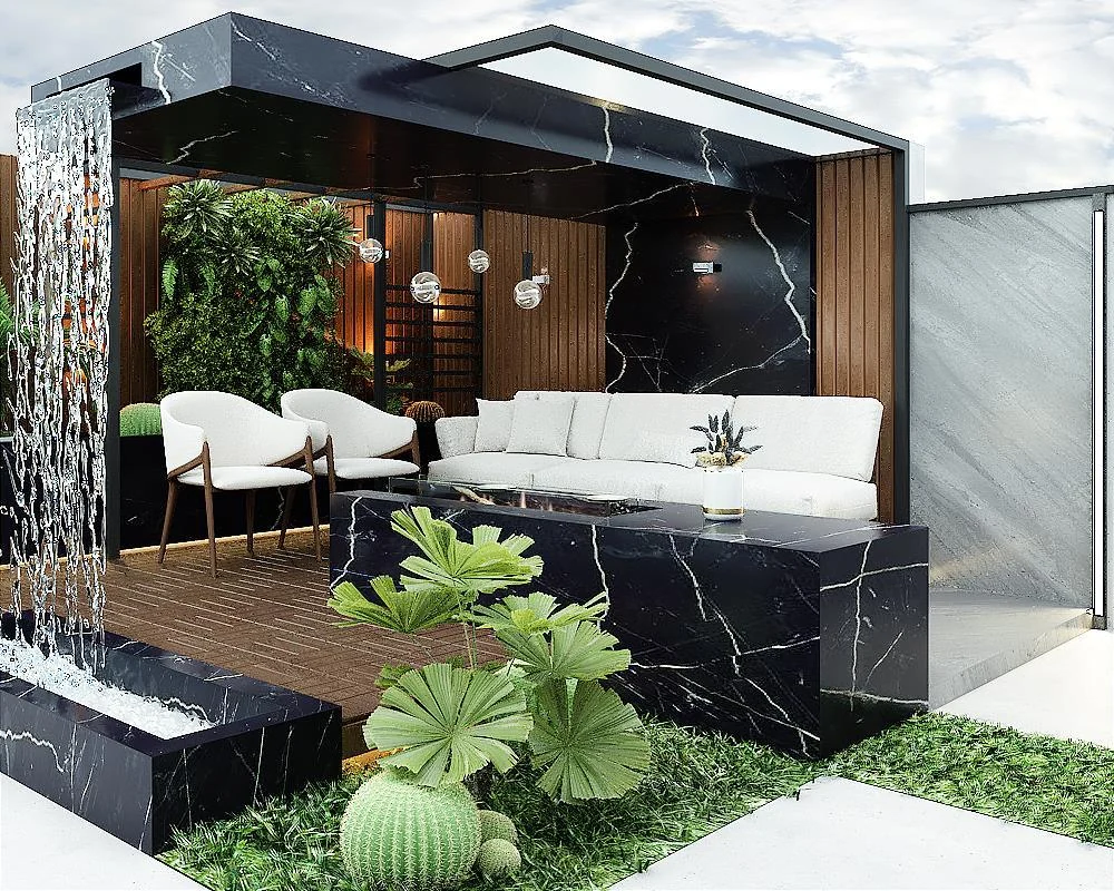 Courtyard and outdoor living visualisation